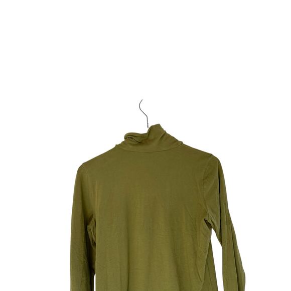 J. Jill Essential Turtleneck Shirt Green Long Sleeve Soft Basic Casual Medium - Picture 7 of 12